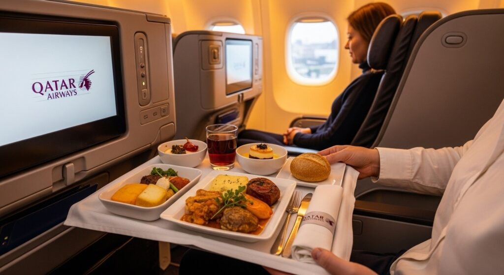 Qatar Airways food 
