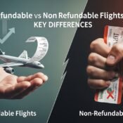 Refundable vs non refundable flights comparison chart showing cancellation policy and ticket flexibility differences