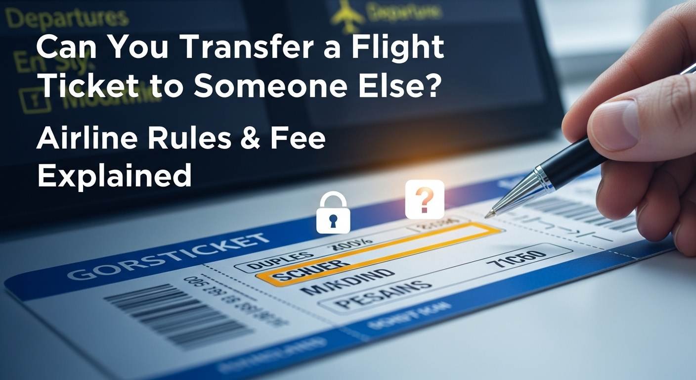 Transfer a flight ticket to another person airline rules and name change fees explained