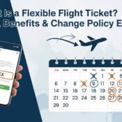 Flexible flight ticket concept showing airline change policy and refund options for travellers