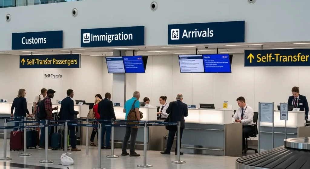 Customs and Immigration During a Self Transfer