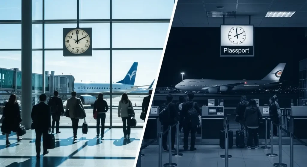 Domestic vs International Flights Timing Differences
