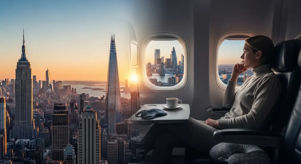 Jet Lag Management: New York to London