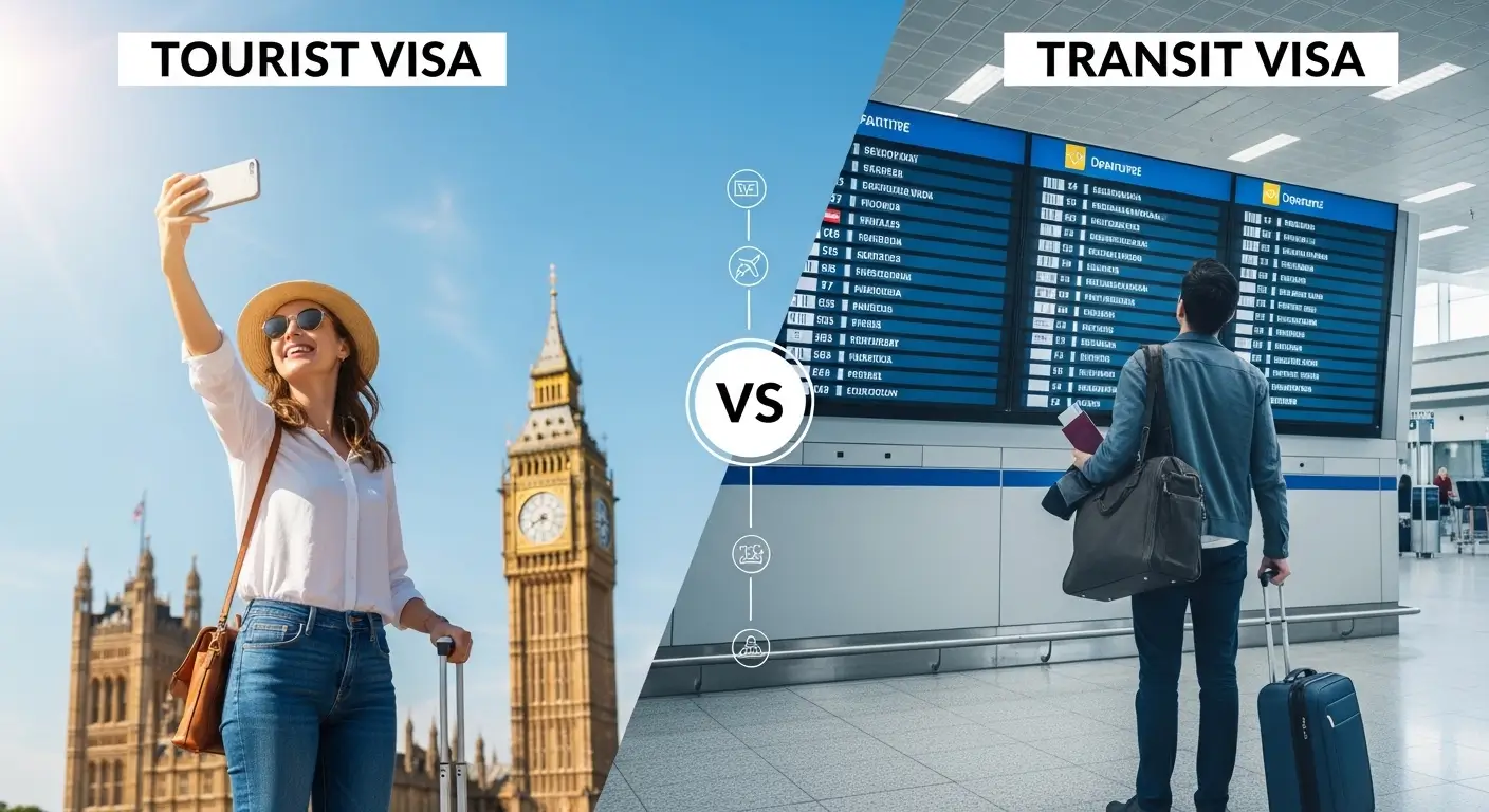 Tourist vs Transit visa