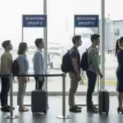 Boarding group on a flight