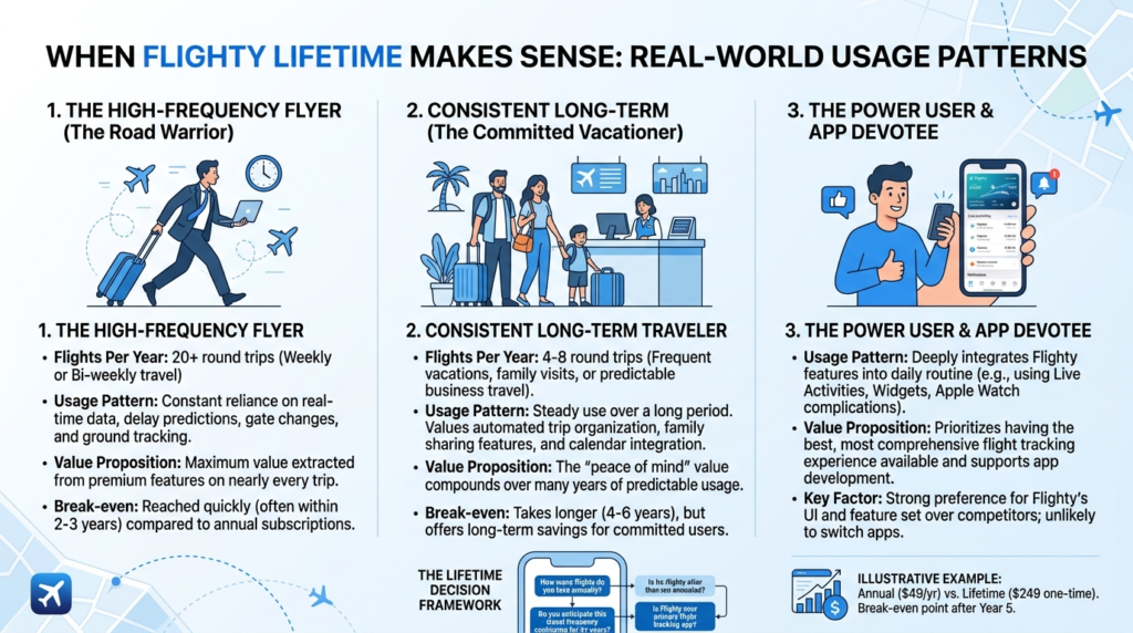 When Flighty Lifetime Makes Sense (Real Patterns)