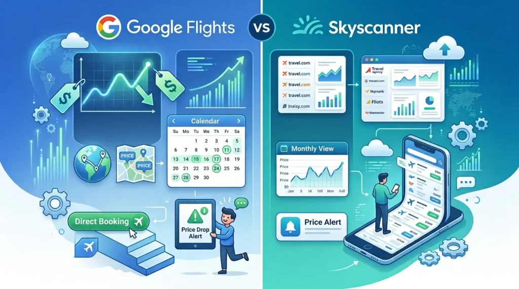 Where Google Flights Beats Skyscanner